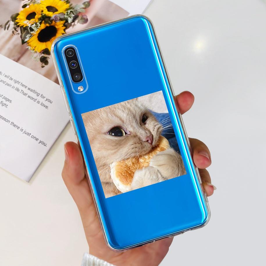 For Cover Samsung Galaxy A50 Phone Case Luxury Marble Flower Transparent Soft Bumper For Samsung A50S A30S A307F A507F A 50 Capa