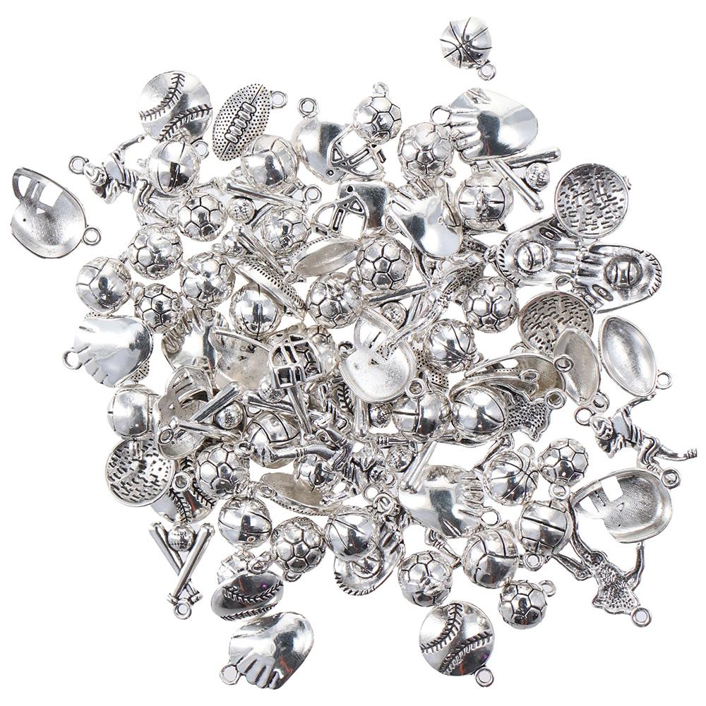 

90 шт. Подвески на спортивную тематику из смешанного сплава для рукоделия, спортивный кулон для женщин