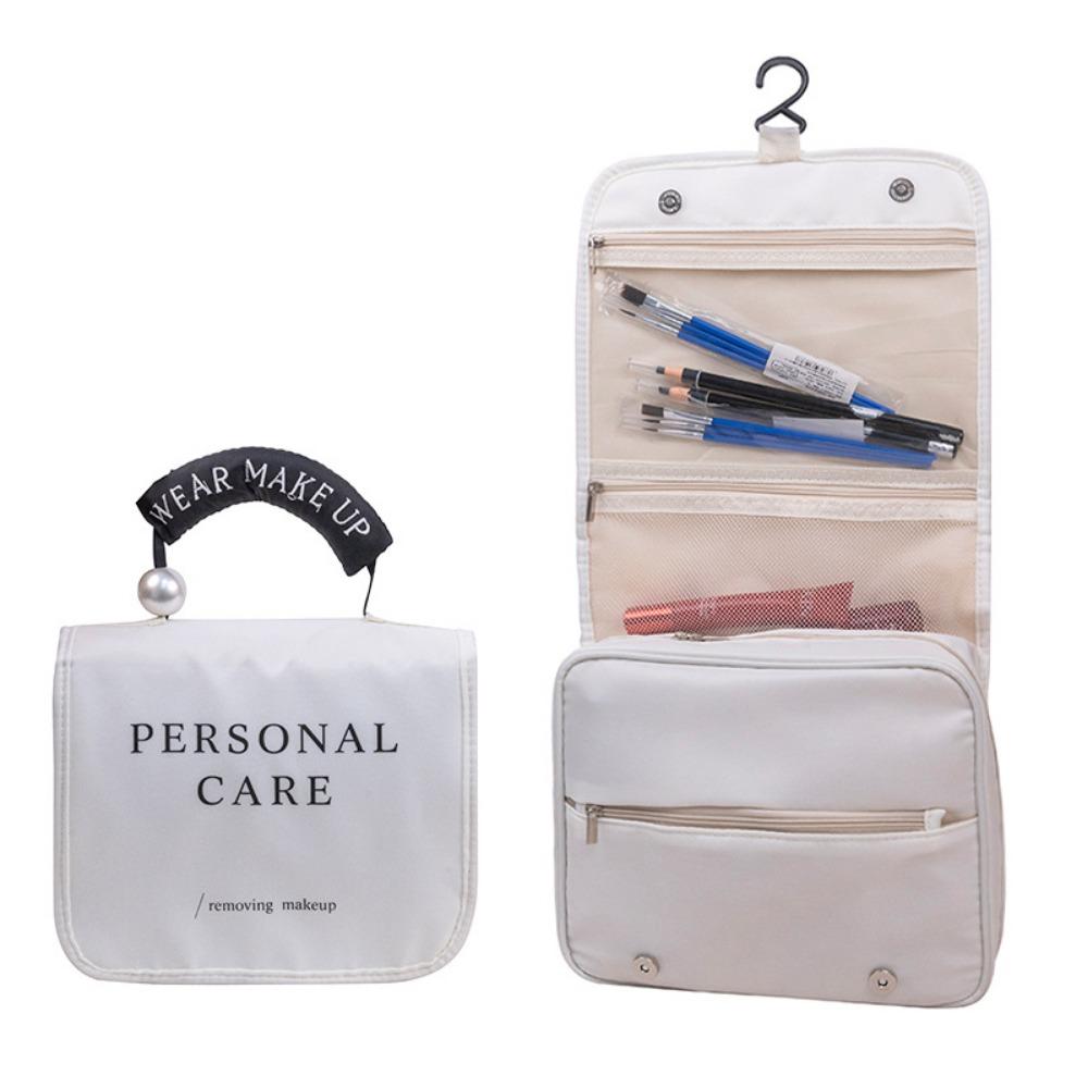 Foldable Travel Wash Bag Waterproof Bathroom Storage Bag Hanging Toiletry Bag  Bathroom Supplies белый