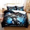 3PCS Dark Skull Bedding Set - Skeleton Pattern Cover Edgy Horror Theme Decor for Adult Bedroom