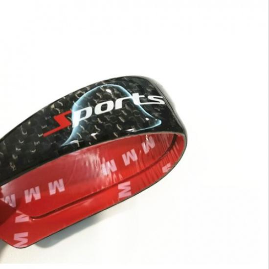 2Pcs Car Carbon Fiber Wheel Eyebrow Arch Trim Lips Strip Fender Flare Protector