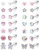 ORAZIO 14/16 Pairs Girls Earrings Hypoallergenic Surgical Steel Stud Earrings Heart Pearl Flower Butterfly Kids Jewelry Set