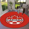 Canada Men's National Soccer Team Round Area Rug,Carpet Rug for Living Room Bedroom Sofa Playroom Decor,Non-slip Floor Mat