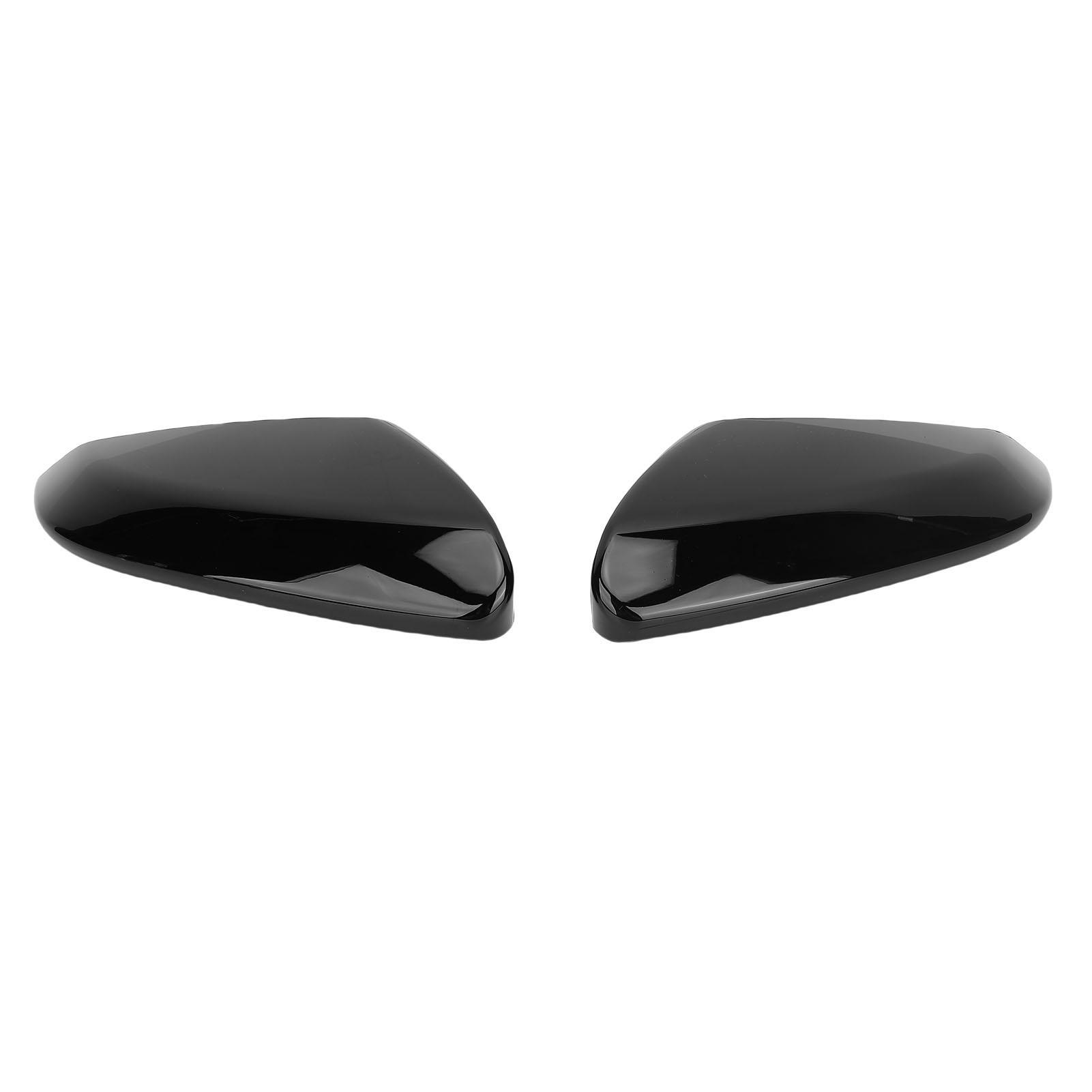 Car Side Door Rearview Mirror Cap Bright Black Weatherproof Car Door Side Mirror Cover Car Accessories