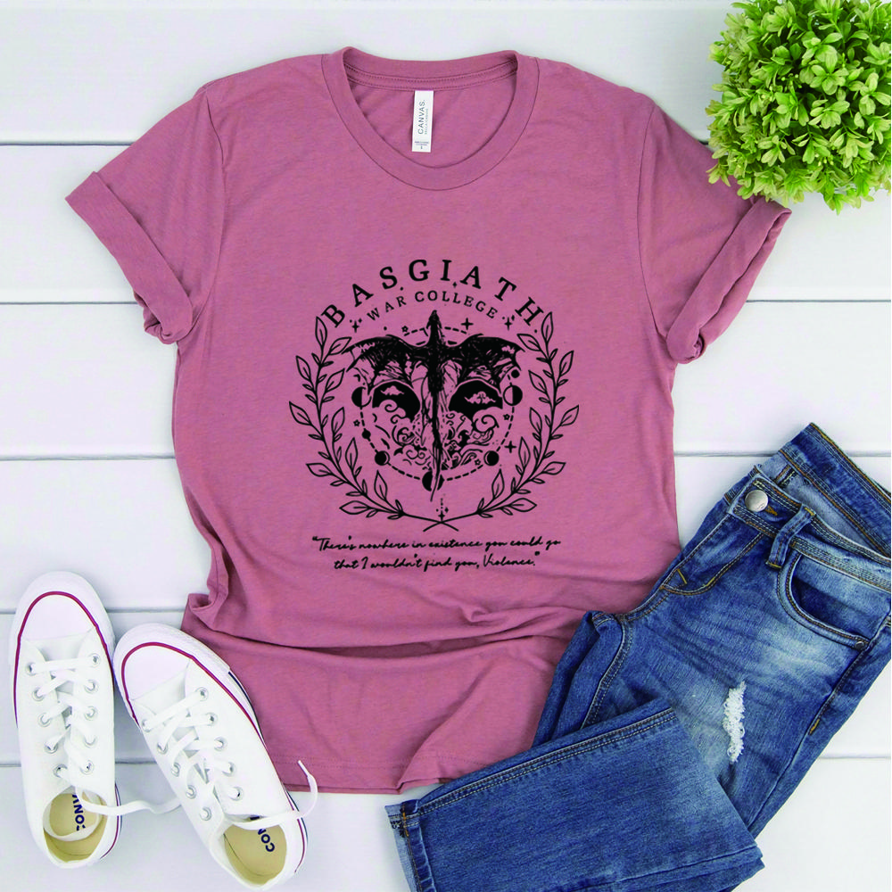 Basgiath War College T-Shirt Ästhetisches Fourth Wing Shirt Retro Fly or Die Shirts Fourth Wing Riders Quadrant Tee Bücherhaftes Geschenk