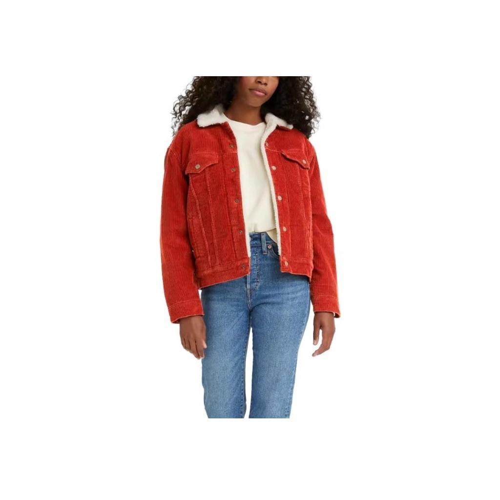 Levis FW23 Commuter Hrubá bunda s dlouhým rukávem Bavlna Dámské svrchní oblečení Červená 36137-0053