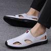 Fashion Genuine Leather Summer Sandals Men's Loafers Slip On Flats Handmade Casual Shoes for Men Moccasins Soft Man Driving Footwear New