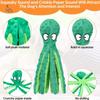 Octopus Shaped Plush Dog Toy with Sound Anti-Bite Interactive Chew Toy for Small Medium Large Dogs Teeth Cleaning Pet Supplies
