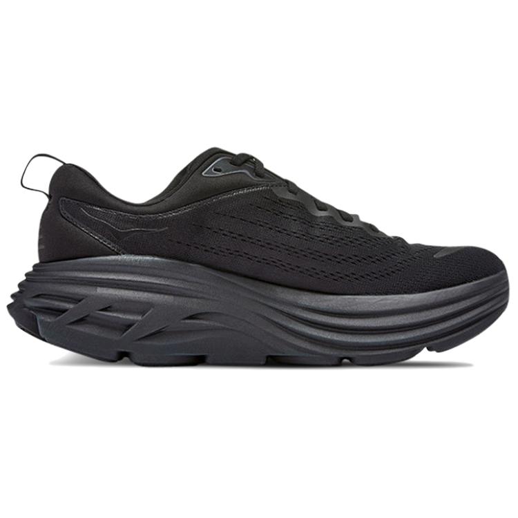 HOKA One One Bondi 8 Comfortable Low-Top Running Shoes Men Sneaker Black 1123202-BBLC-BBLC