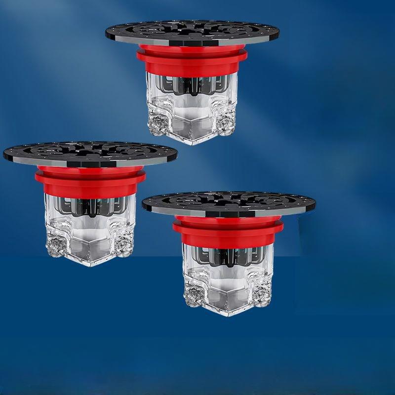 Sifon de pardoseală pentru duș cu clapetă antiretur, detașabil, anti-miros, cu filtru, dop, universal, cu drenaj rapid