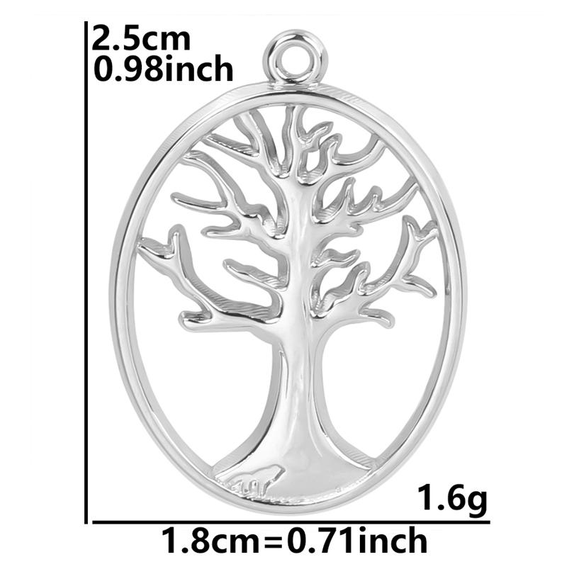 6pcs Silver Color Plant Tree Leaf Flower Charms For Jewelry Making Earring Necklace Connector Stainless Steel Charm Pendant Bulk