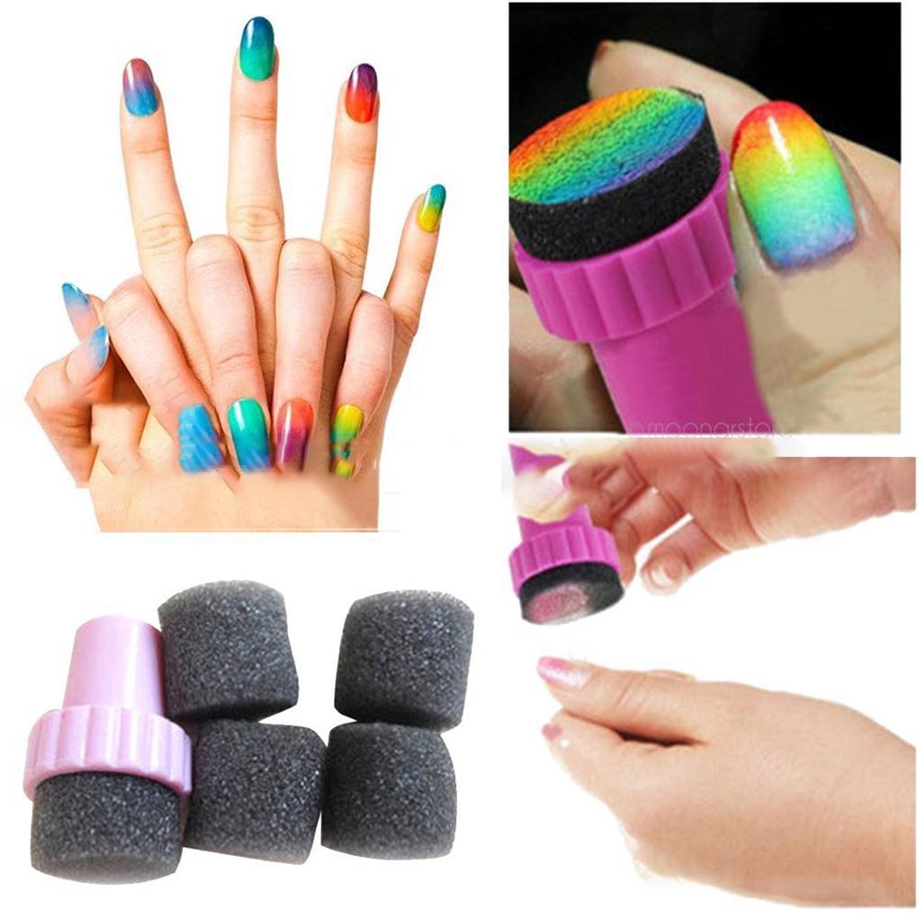2019 HOT Sale Gradient Sponge Seal Plastic Personality DIY Beauty Art Stamper Accessory colorful