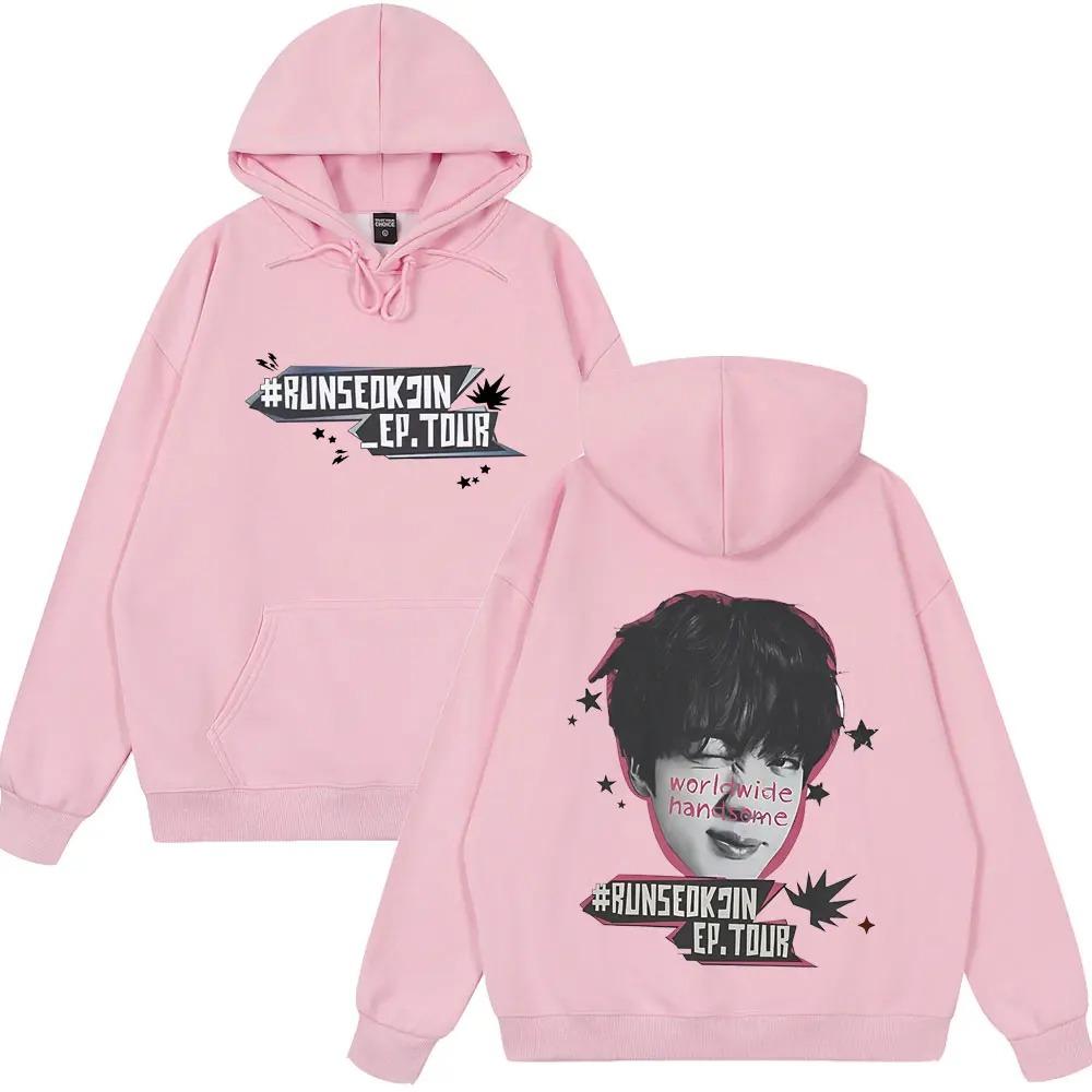 

2026 Great New Style Jin Runseokjin EP Tour Men s Women Hoodie Kpop Korean Singer Album Harajuku Hip-hop Hoodie 4XL чёрный