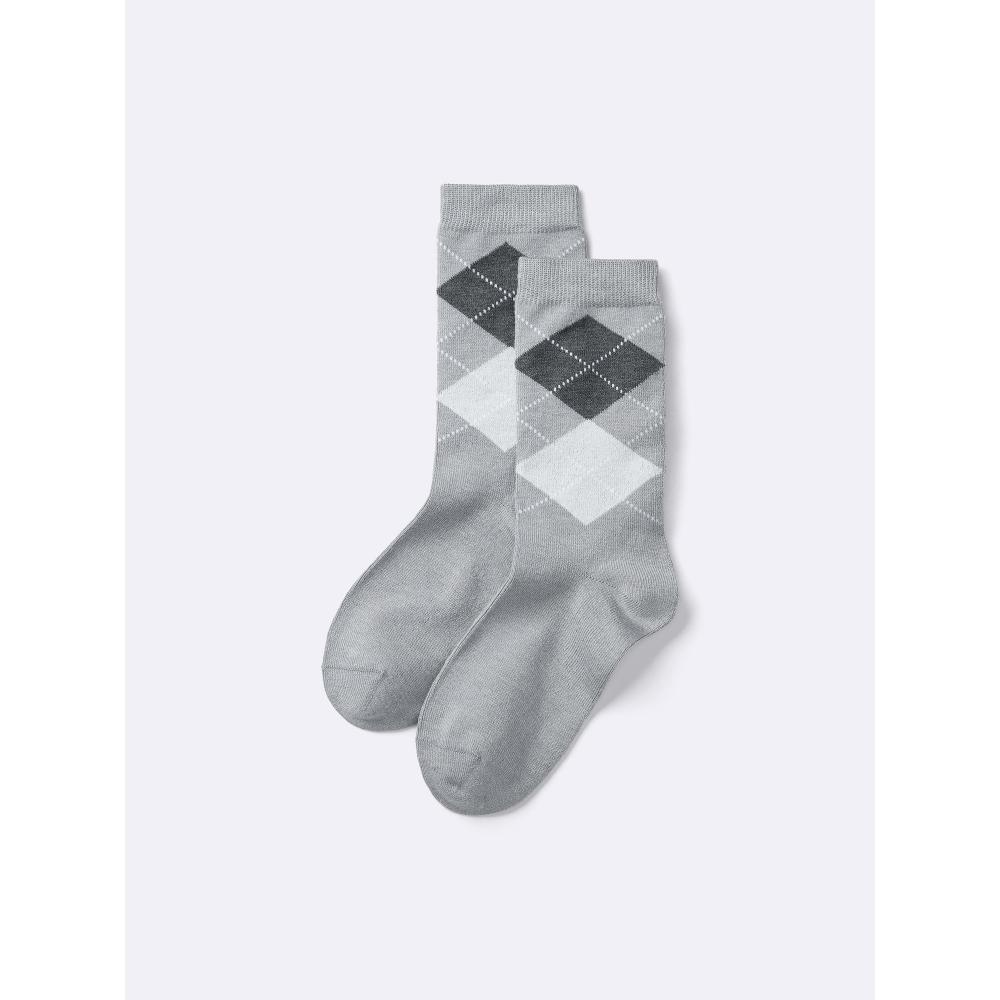 GU by Uniqlo Style Heat Crew Socks  Argyle 