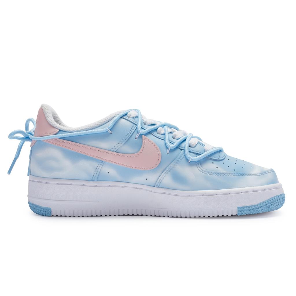 Nike Air Force 1 Low Top Skateboard Shoes Men's Blue White Pink CW2288-111(Team80-)
