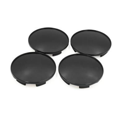 Uxcell Wheel Center Caps, Black Hub Caps, 6 Clips, 68mm Diameter, Pack of 4 for Cars