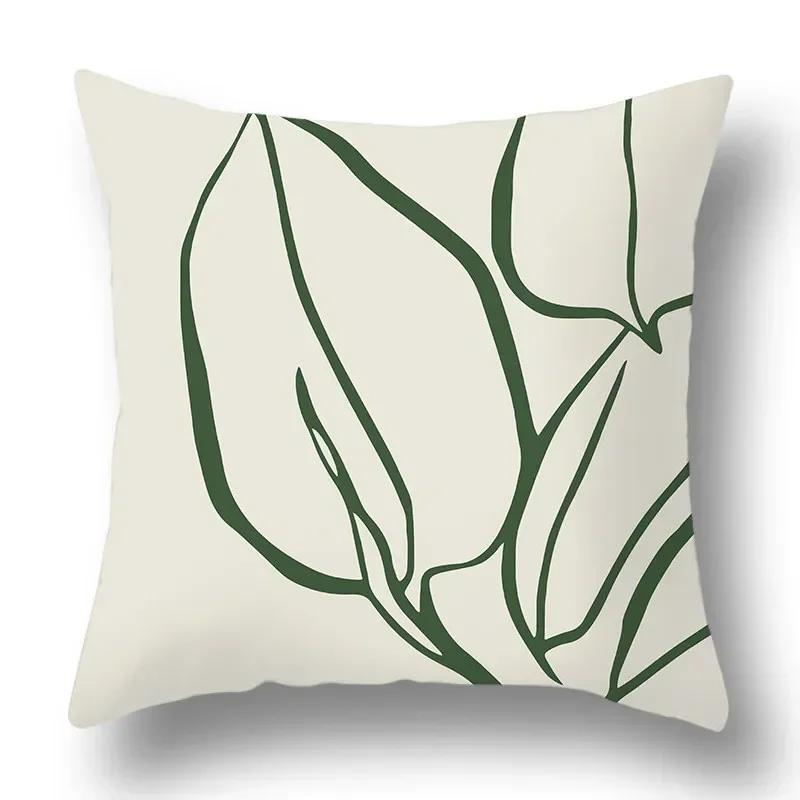 45*45cm Nordic Style Fresh Pillow Cover Cushion for Sofa Cushion Cover rHome Decoration Leaf Decorative Pillowcase
