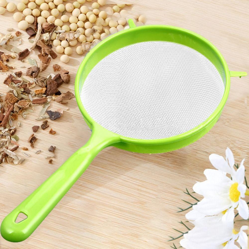 

Kitchen Tools Hangable for Sifting Juice Spice Flour Sieve Colander Coffee Filter Tea Strainer зелёный