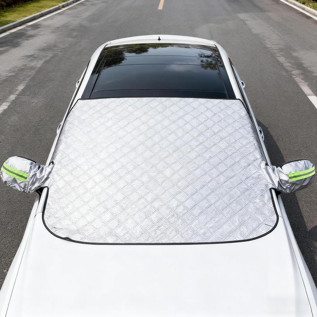 Car Windshield Shade Heavy Duty Protective Magnetic Waterproof Front Windshield Winter Ice Protector For Vehicle Truck SUV RV