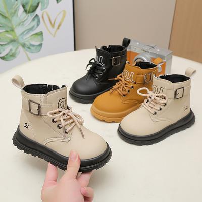 Girls Fashion Short Boots 2025 Spring and Autumn New British Style Soft-soled Boots Children's Versatile Foreign Style Martin Boots Fashion