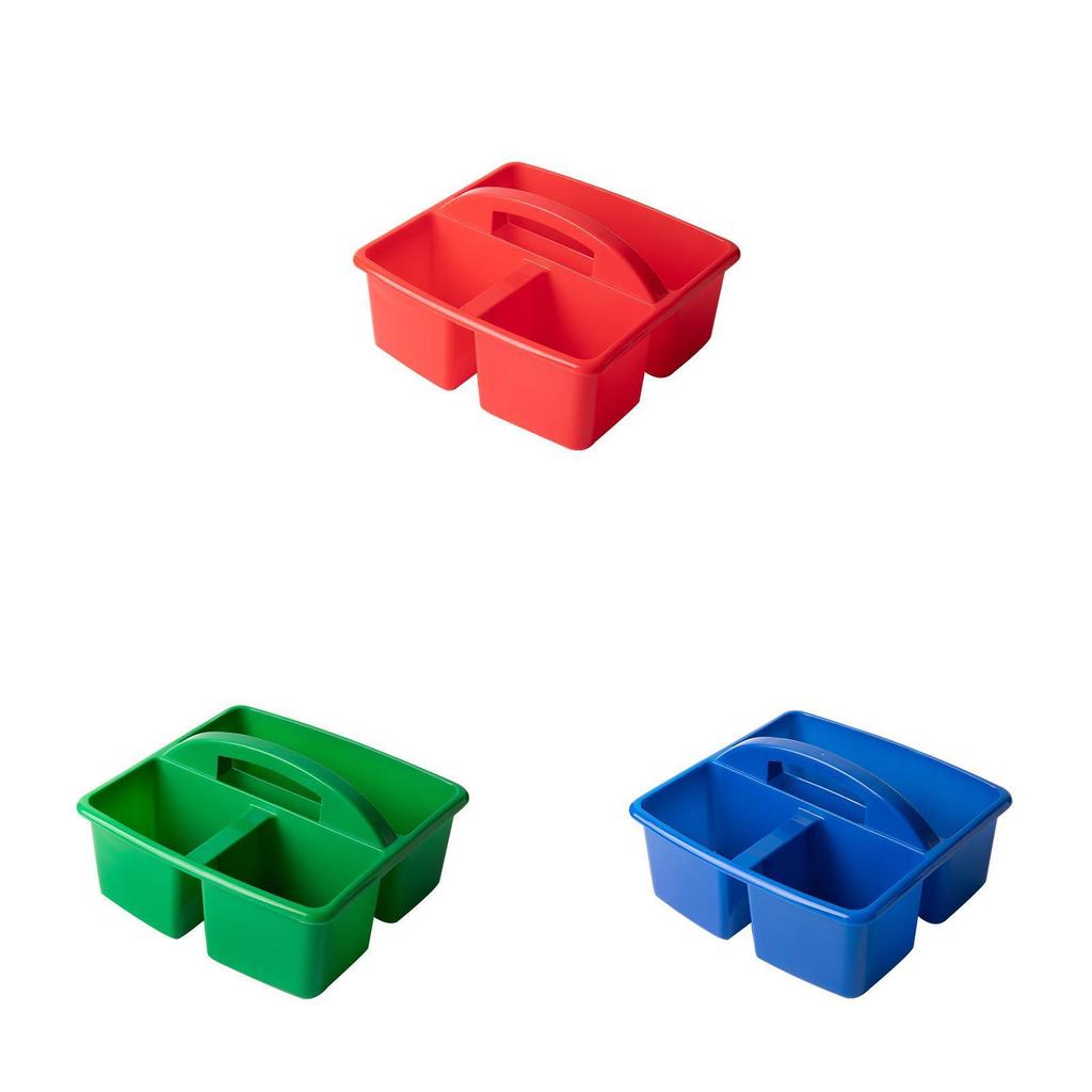 Plastic Storage Basket With Compartments For Kids School Crafts And Toy Organization