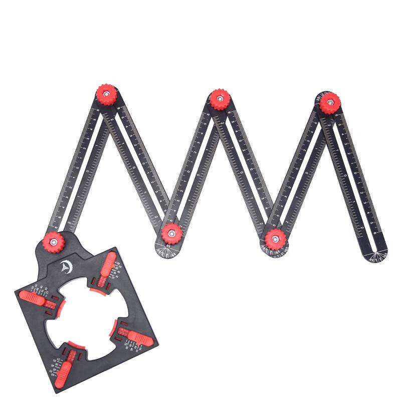 Multi-functional Aluminum Alloy Folding Ruler CN plug (adapter included)