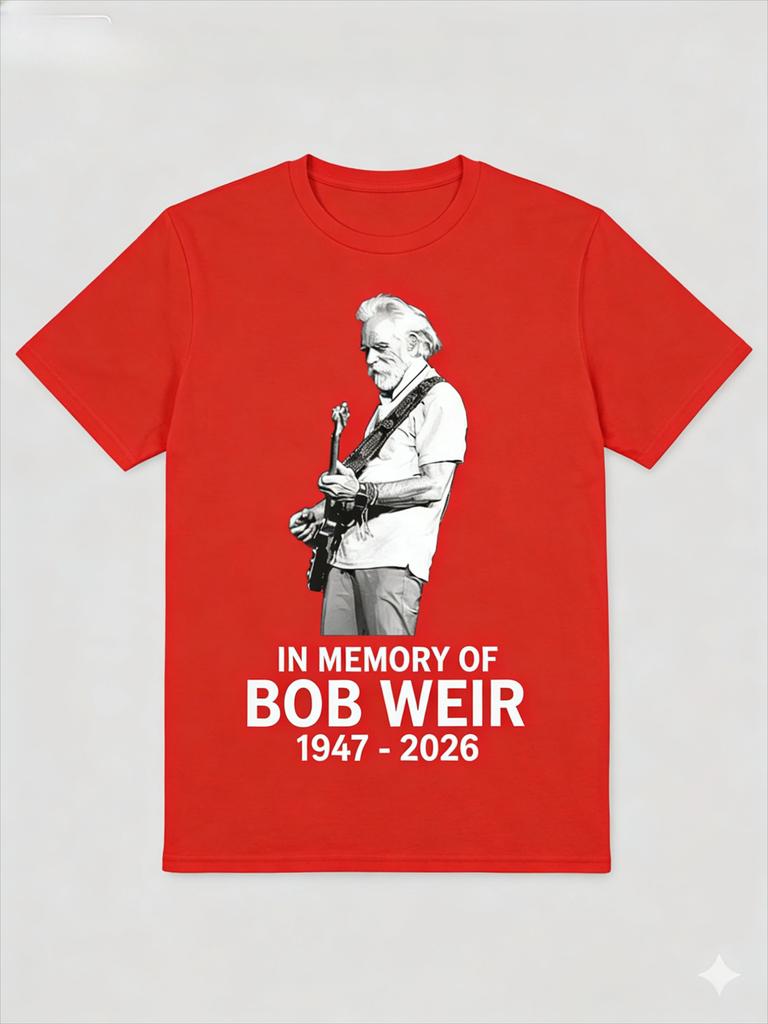 SpringSummer 2026 New Hot Rip Bob Weir 19472026 Tshirt S4XL Commemorating Rock Legend Comfortable Breathable Short Sleeve Top