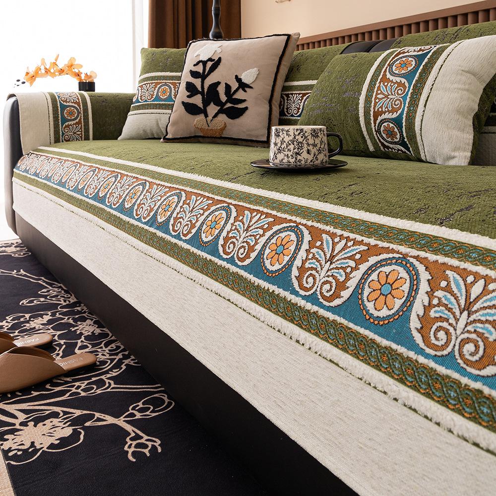 

Light Luxury Premium Sofa Cushion Chenier Modern Simple New Chinese Style Four Seasons Universal New Non-Slip Seat Cushion 70*70cm