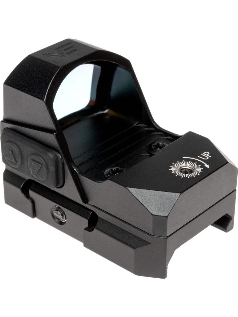 TAC Vector Optics Fury 1x Compact Mini Reflex Red Dot Sight Water Shock Resistant Weaver Base Fit Color Black 0.5m 12GA. 223.308
