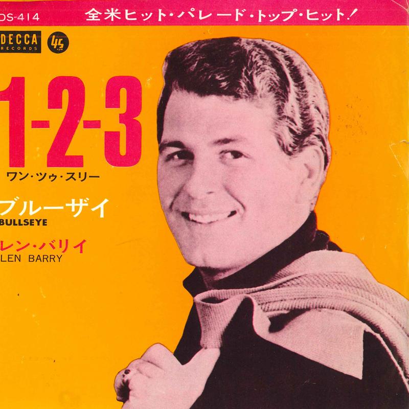 

7inch Record LEN BARRY - 1-2-3 / Bullseye DS414 DECCA 1965 Japan Soul/Funk