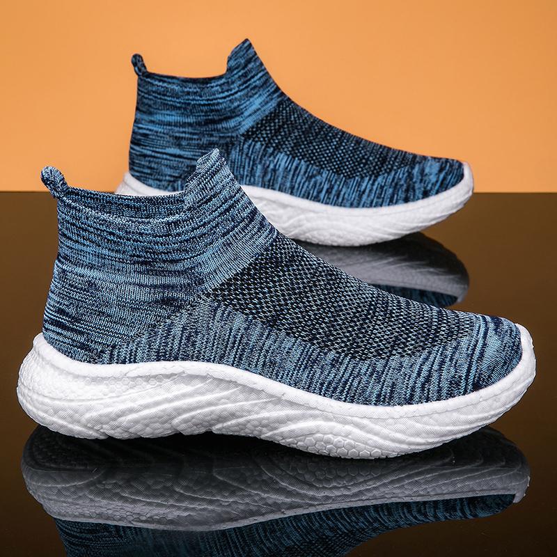 Fashion Breathable Men's Casual Shoes Soft Running Shoes Ankle Boots Socks Shoes Mesh Sneakers Comfort Tennis Shoes Sports Shoes