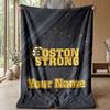 Boston Bruins Individuelle Flanell-Kuscheldecke Drucken Sie Ihren Namen Text Weiche Warme Decke Weihnachtsgeschenk