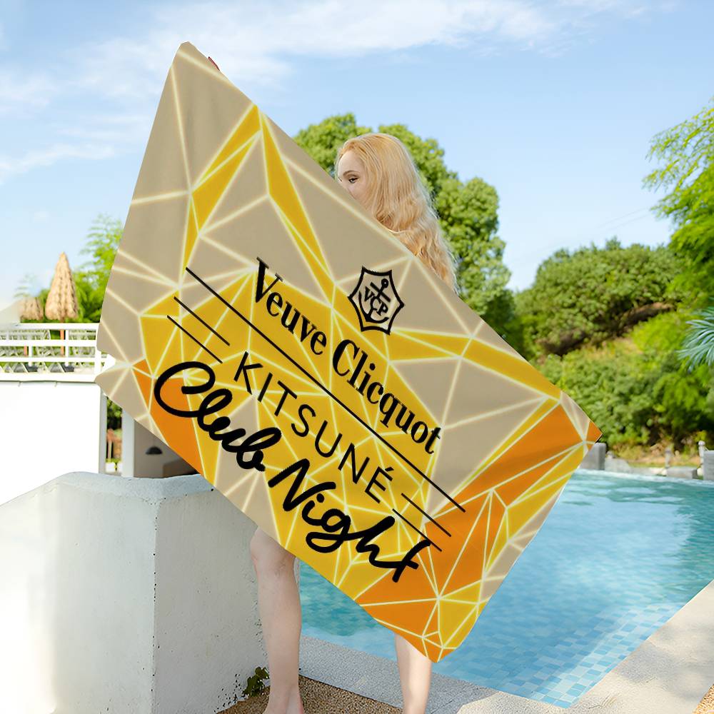 V-Veuve C-clicquot Große Mikrofaser-Strandtücher Schnelltrocknendes Handtuch Sandstrandtücher Poolhandtuch Für Reisen Schwimmbad Yoga