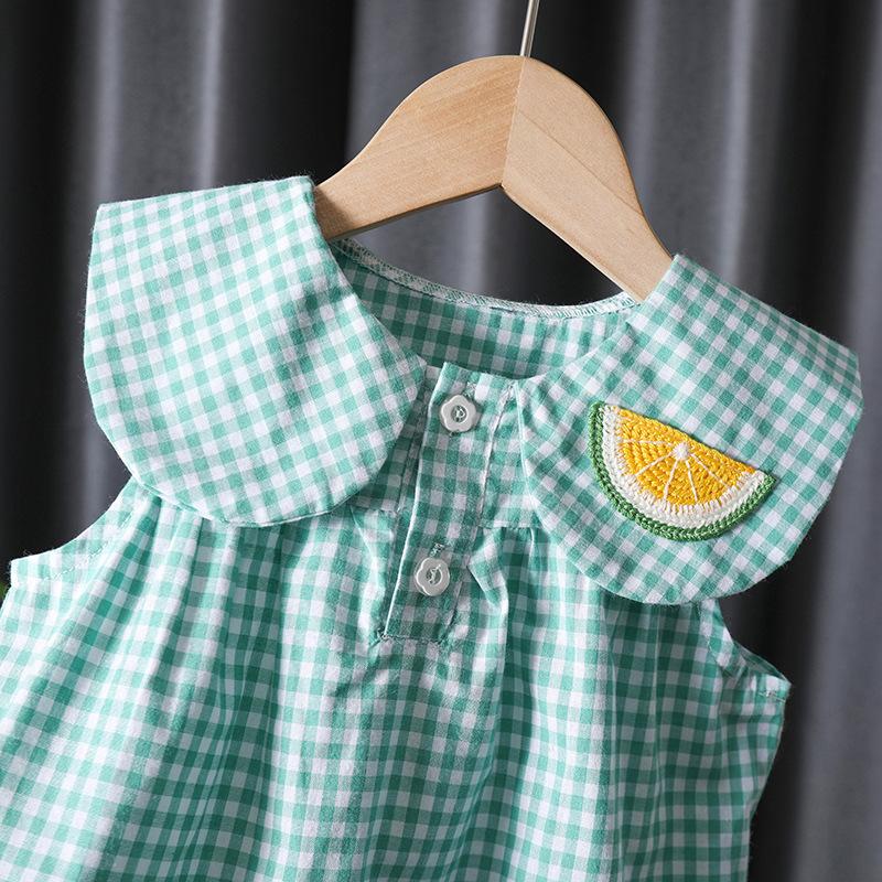 Cute Girls Summer Fruit Print Two Piece Set Casual Baby Toddler Outfit Stylish Children Clothing Shorts And Top
