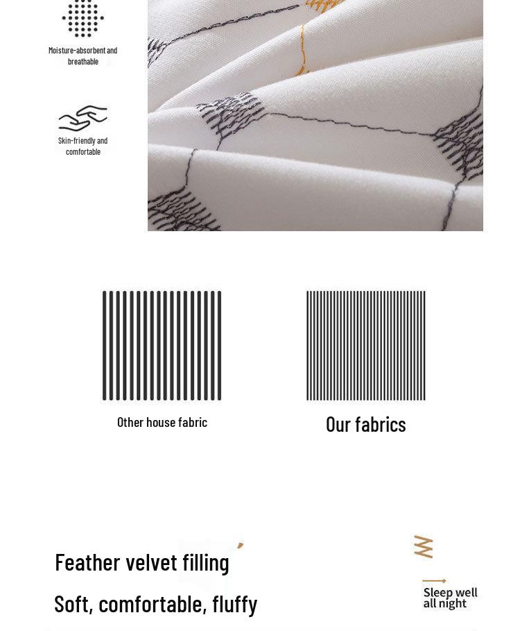 Gypsophila Quilted 3D Mugwort Pillow - Single/Dual Volume Option