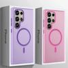 Pro Magsafe Matný Bonbónový Průsvitný Kryt na Telefon Pro Samsung Galaxy S25 S24 Ultra S23 Plus FE Nárazuvzdorný Kryt pro Bezdrátové Nabíjení