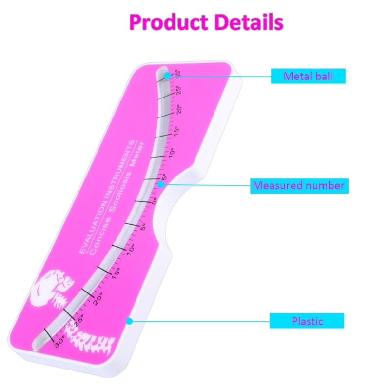 Scoliose Testmeter, Scoliose Meetinstrument 0-30° Meting Beoordeling Diagnose van Rug- en Wervelkolomscoliose