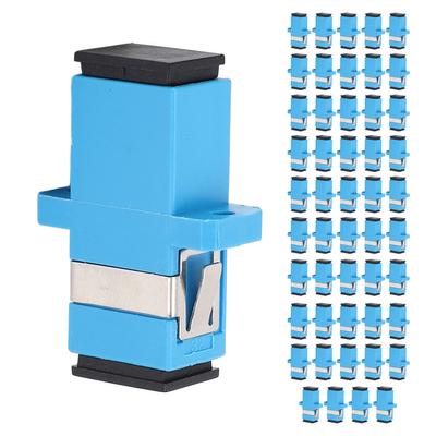 50Pcs Fiber Optic Adapter SC UPC Simplex Singlemode Coupler Internet Connector Tool
