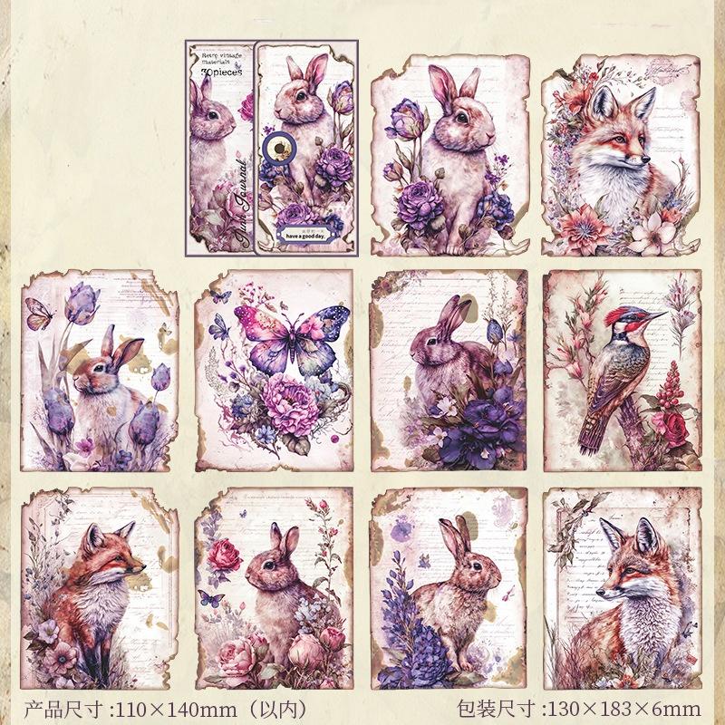 30pcs/pack Vintage Materials Paper Lost Garden Series DIY Scrapbooking Decor Junk Journal Planner Collage Photo Album Craft Paper