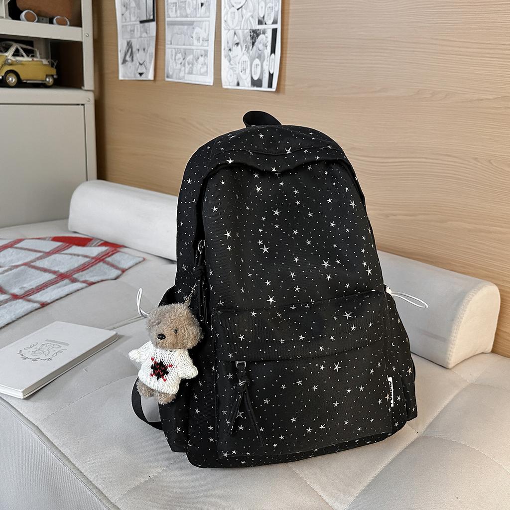 Schoolbag New Schoolbag Female College Student Korean Version Ins Large Capacity Solid Color Backpack Junior High School Backpack