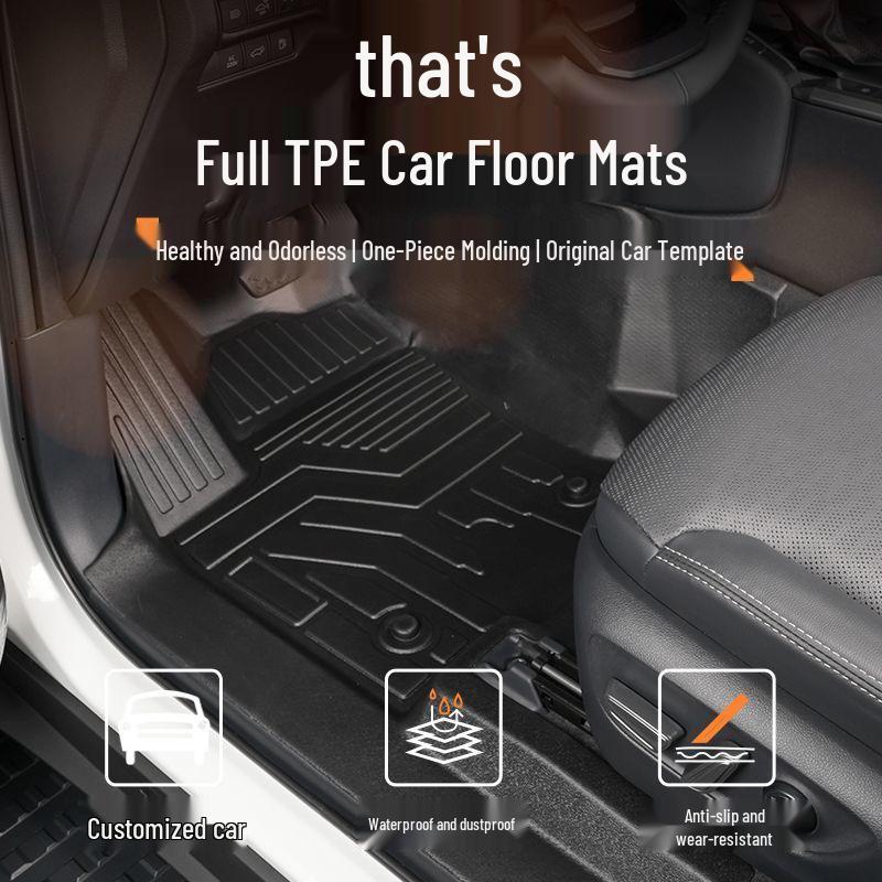 Toyota Prado TPE Floor Mats (2010-2025 Models) - Full Coverage, Car Interior Accessories