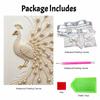 DIY Pearl Diamond Art Painting Kits for Adults and Beginners, Luxurious Peacock Sparkling Painting Craft Home Wall Decor Handmade Gift