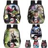 Trendy Demon Slayer Book Bag With Durable Oxford Fabric And Large Storage