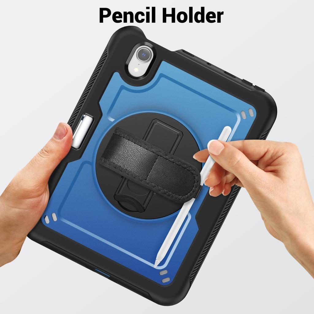 Für iPad mini (2024)/(2021) Hülle mit Ständer PC TPE Tablet-Hülle mit Handschlaufe