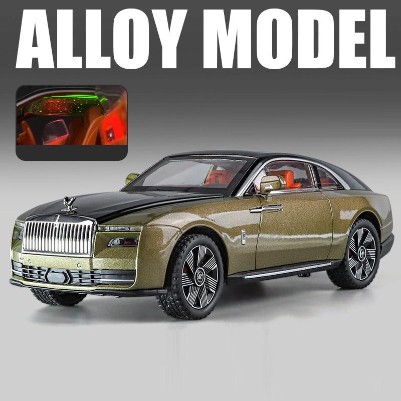 1:24 Rolls-Royce Spectre Streets Car Model Toy Sound Light Shock Absorption Starry Sky Top Vehicle Models Desktop Ornaments Gift