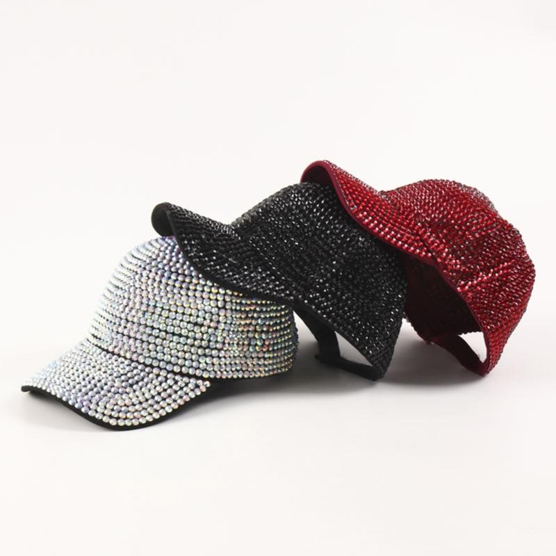 Unique Baseball Hat Sequined Headwear Adjustable Ponytail Hat for Casual and Sports for Men Women Teenagers