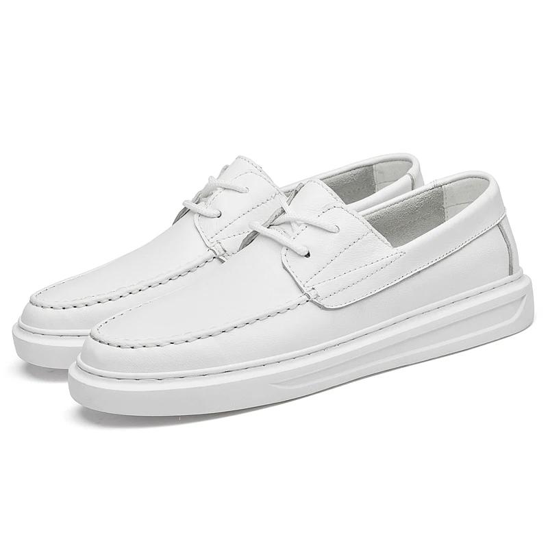 

Модные итальянские мужские повседневные туфли из натуральной кожи для свадьбы, деловые туфли-лодочки для мужчин, дышащие мокасины с кисточками, мужские 45 белый