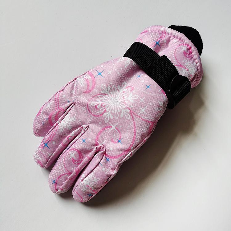 Colorful Winter Ski Gloves for Children (Ages 9-15) - Warm Outdoor Sports Gear
