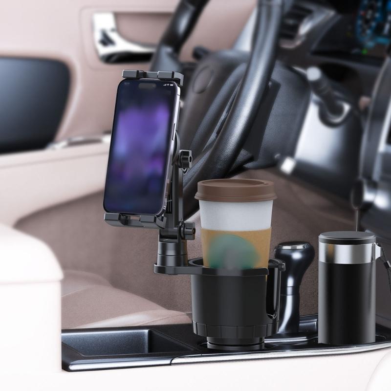 Universal Car Cup Holder Phone Device Stand With Variable Height For 4.7-12.9inch Units With Water Container