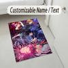Personalized Crystal Velvet Carpet,Jujutsu Kaisen Custom Printed Name, Plush Area Rug For Home Indoor Decor